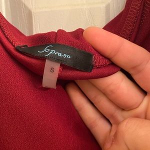 Off the shoulder red dress